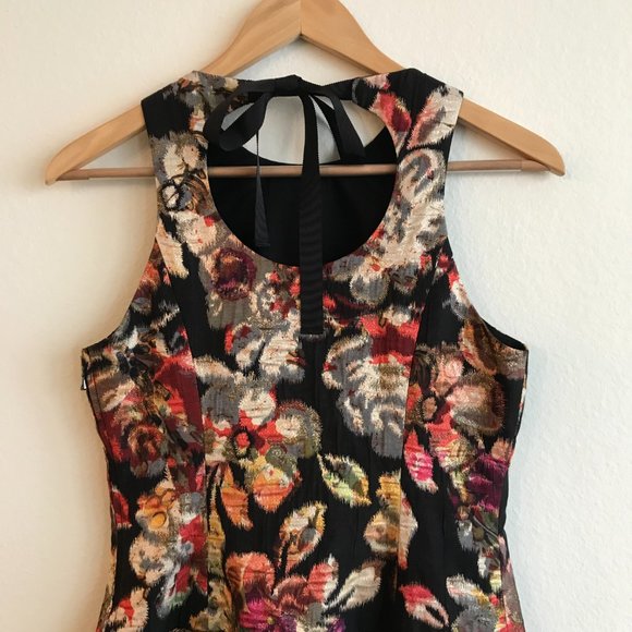 Leifsdottir Anthropologie Floral Formal Dress with Ribbon Tie Size 2 - Picture 4 of 14